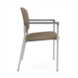 Lesro Vancouver Wide Upholstered Reception Guest Chair in Brown (Set of 2)