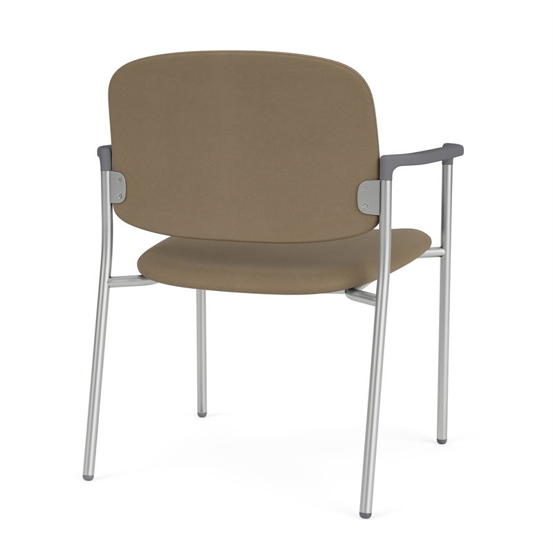 Lesro Vancouver Wide Upholstered Reception Guest Chair in Brown (Set of 2)
