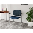 Lesro Vancouver Wide Upholstered Reception Guest Chair in Blue (Set of 2)