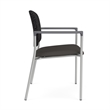 Lesro Vancouver Wide Upholstered Reception Guest Chair in Gray (Set of 2)