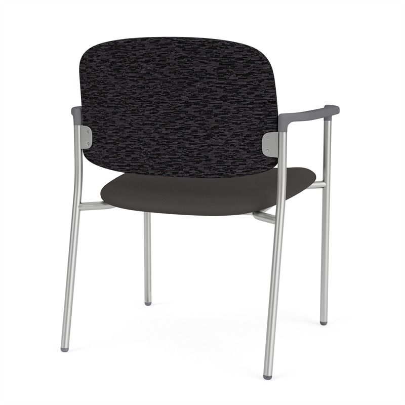 Lesro Vancouver Wide Upholstered Reception Guest Chair in Gray (Set of 2)