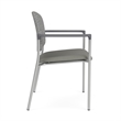 Lesro Vancouver Wide Upholstered Reception Guest Chair in Gray (Set of 2)