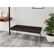 Lesro Vancouver Upholstered Reception 2 Seat Bench in Brown