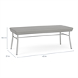 Lesro Vancouver Upholstered Reception 2 Seat Bench in Brown