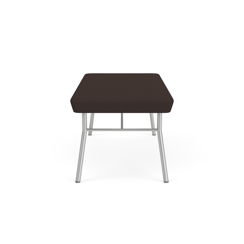 Lesro Vancouver Upholstered Reception 2 Seat Bench in Brown