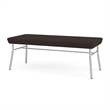 Lesro Vancouver Upholstered Reception 2 Seat Bench in Brown