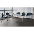 Lesro Vancouver Upholstered Reception 2 Seat Bench in Brown
