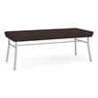 Lesro Vancouver Upholstered Reception 2 Seat Bench in Brown