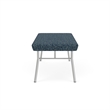 Lesro Vancouver Upholstered Reception 2 Seat Bench in Blue