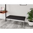 Lesro Vancouver Upholstered Reception 2 Seat Bench in Black