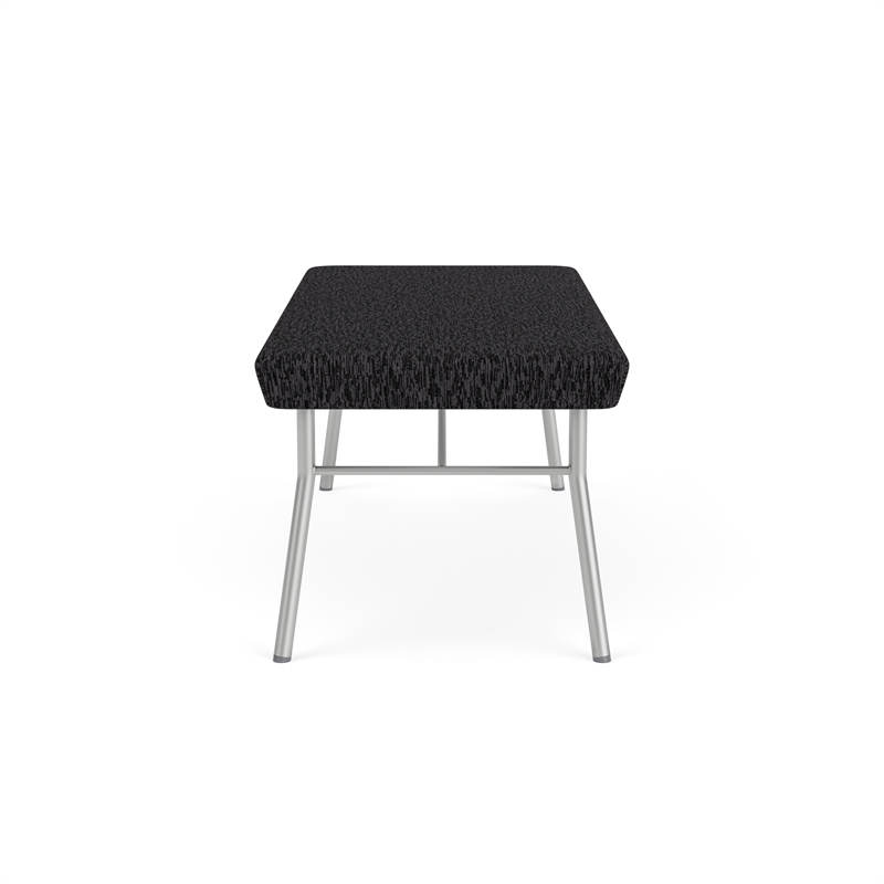 Lesro Vancouver Upholstered Reception 2 Seat Bench in Black