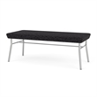 Lesro Vancouver Upholstered Reception 2 Seat Bench in Black