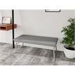 Lesro Vancouver Upholstered Reception 2 Seat Bench in Gray