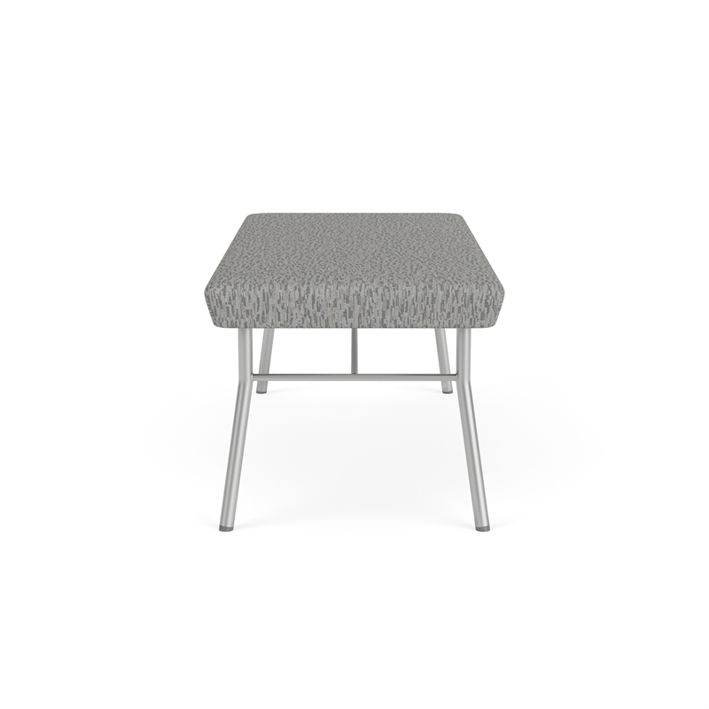 Lesro Vancouver Upholstered Reception 2 Seat Bench in Gray