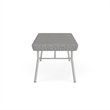 Lesro Vancouver Upholstered Reception 2 Seat Bench in Gray