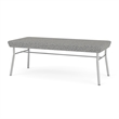 Lesro Vancouver Upholstered Reception 2 Seat Bench in Gray
