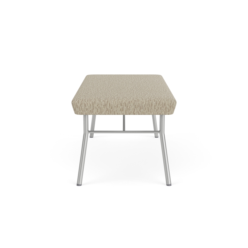 Lesro Vancouver Upholstered Reception 2 Seat Bench in Beige
