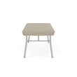 Lesro Vancouver Upholstered Reception 2 Seat Bench in Beige