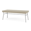 Lesro Vancouver Upholstered Reception 2 Seat Bench in Beige