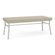 Lesro Vancouver Upholstered Reception 2 Seat Bench in Beige