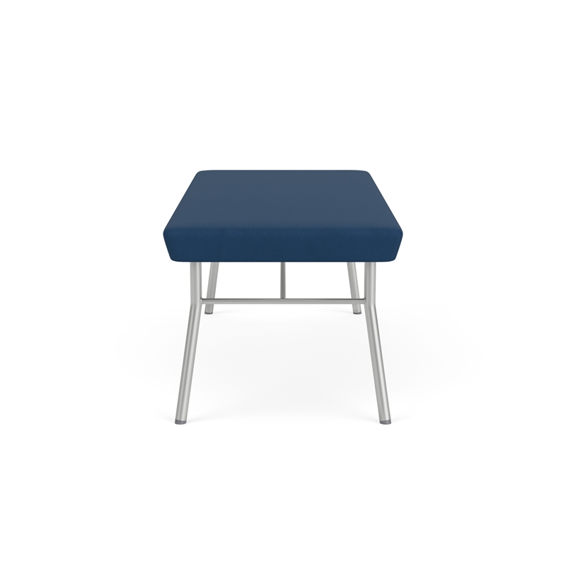 Lesro Vancouver Upholstered Reception 2 Seat Bench in Blue