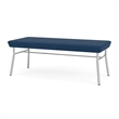 Lesro Vancouver Upholstered Reception 2 Seat Bench in Blue