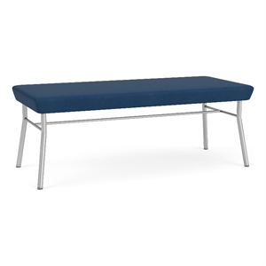 Lesro Vancouver Upholstered Reception 2 Seat Bench in Blue