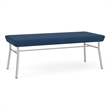 Lesro Vancouver Upholstered Reception 2 Seat Bench in Blue