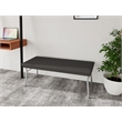 Lesro Vancouver Upholstered Reception 2 Seat Bench in Dark Gray