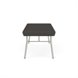 Lesro Vancouver Upholstered Reception 2 Seat Bench in Dark Gray