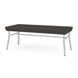 Lesro Vancouver Upholstered Reception 2 Seat Bench in Dark Gray