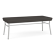Lesro Vancouver Upholstered Reception 2 Seat Bench in Dark Gray