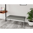 Lesro Vancouver Upholstered Reception 2 Seat Bench in Gray