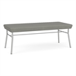Lesro Vancouver Upholstered Reception 2 Seat Bench in Gray