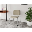 Lesro Vancouver Armless Reception Chair with Casters in Beige (Set of 2)