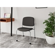 Lesro Vancouver Armless Reception Chair with Caster in Dark Gray (Set of 2)