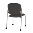 Lesro Vancouver Armless Reception Chair with Caster in Dark Gray (Set of 2)