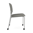 Lesro Vancouver Armless Reception Chair with Casters in Gray (Set of 2)