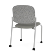 Lesro Vancouver Armless Reception Chair with Casters in Gray (Set of 2)
