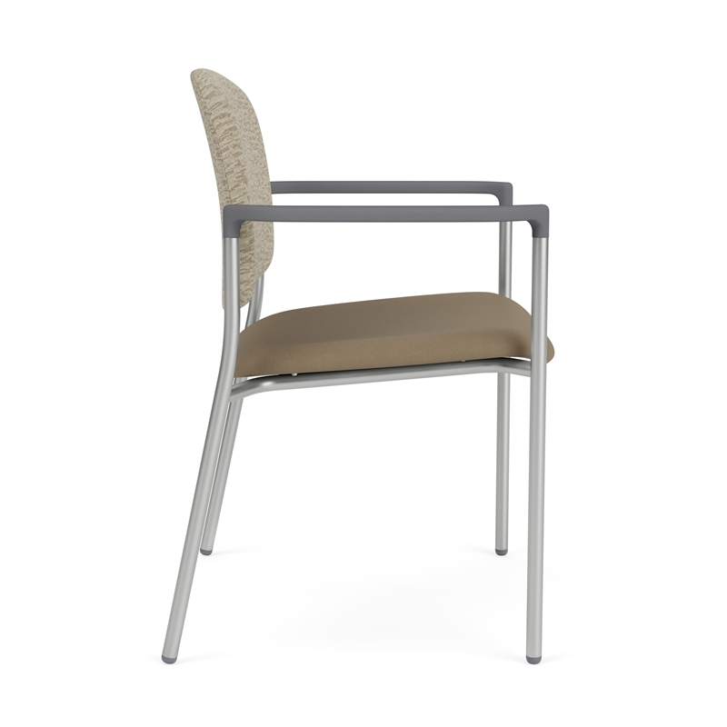 Lesro Vancouver Wide Upholstered Reception Guest Chair in Brown (Set of 2)