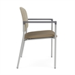 Lesro Vancouver Wide Upholstered Reception Guest Chair in Brown (Set of 2)