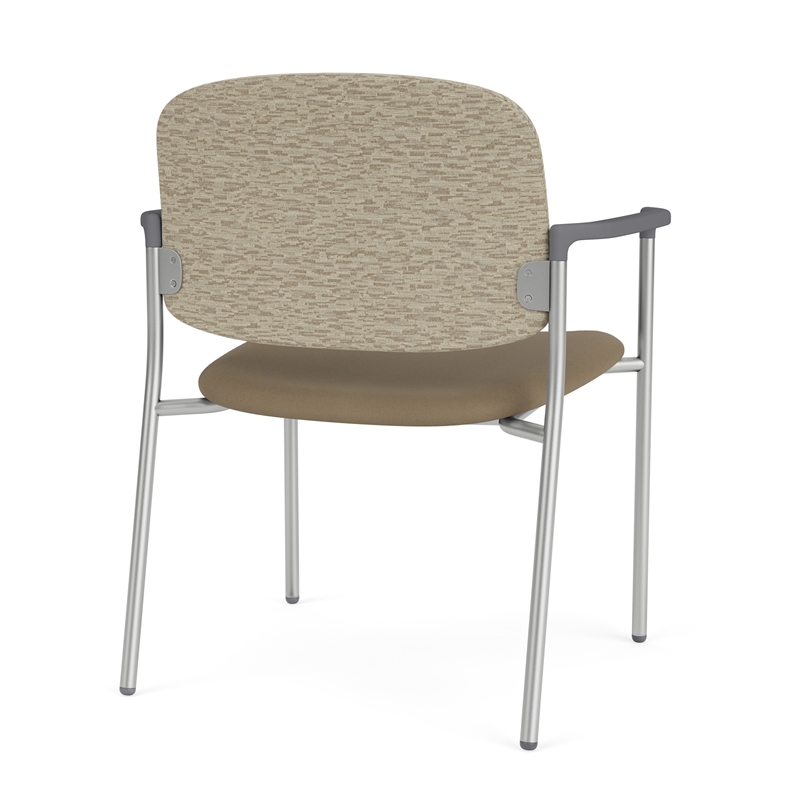 Lesro Vancouver Wide Upholstered Reception Guest Chair in Brown (Set of 2)