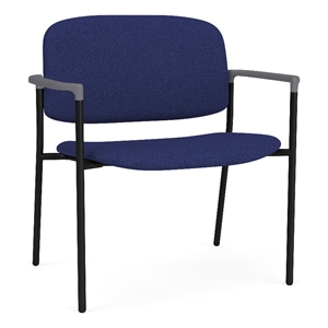 Lesro Vancouver Bariatric Upholstered Reception Chair Steel Frame in Blue