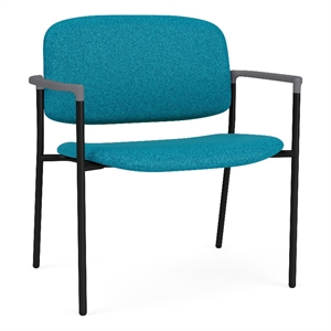 Lesro Vancouver Bariatric Upholstered Reception Chair Steel Frame in Teal