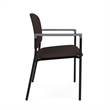 Lesro Vancouver Bariatric Upholstered Reception Chair Steel Frame in Brown