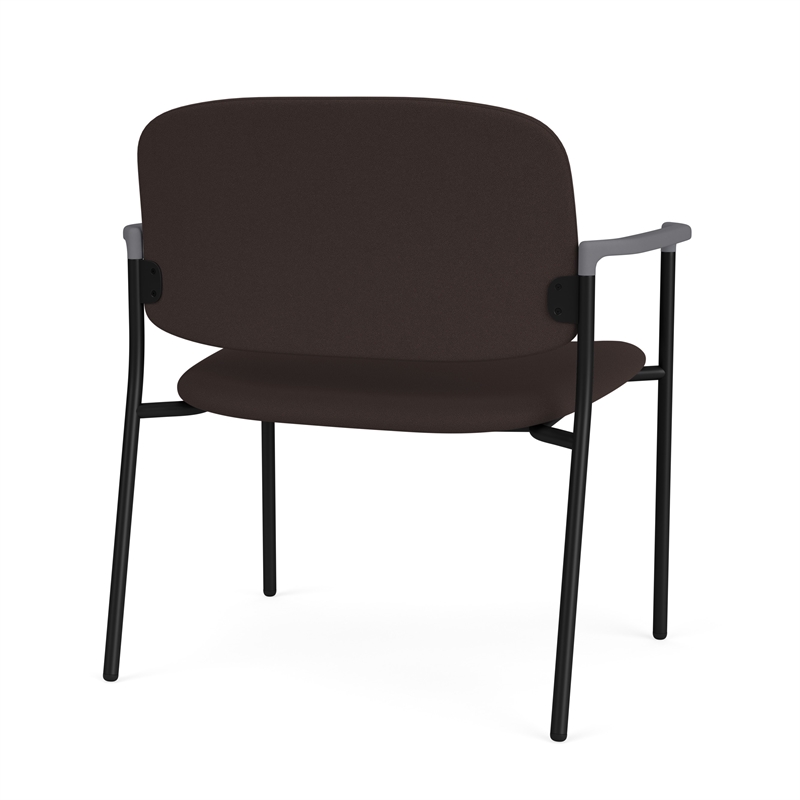 Lesro Vancouver Bariatric Upholstered Reception Chair Steel Frame in Brown