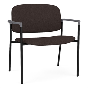 Lesro Vancouver Bariatric Upholstered Reception Chair Steel Frame in Brown
