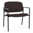 Lesro Vancouver Bariatric Upholstered Reception Chair Steel Frame in Brown