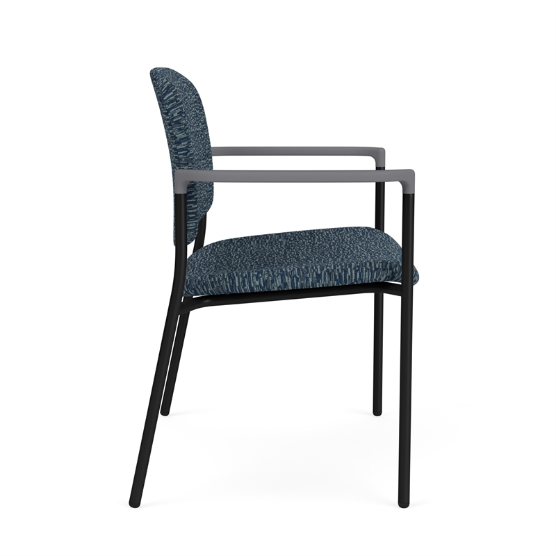 Lesro Vancouver Bariatric Upholstered Reception Chair Steel Frame in Blue