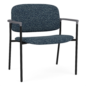 Lesro Vancouver Bariatric Upholstered Reception Chair Steel Frame in Blue